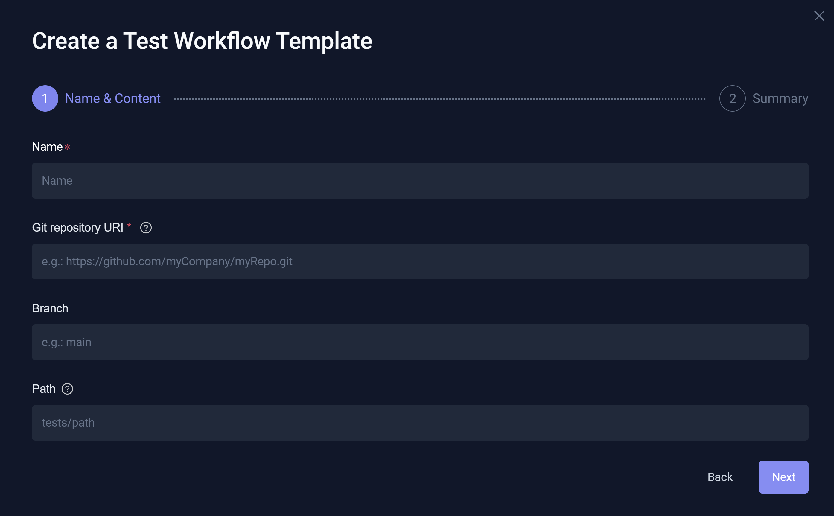 Git Content Template