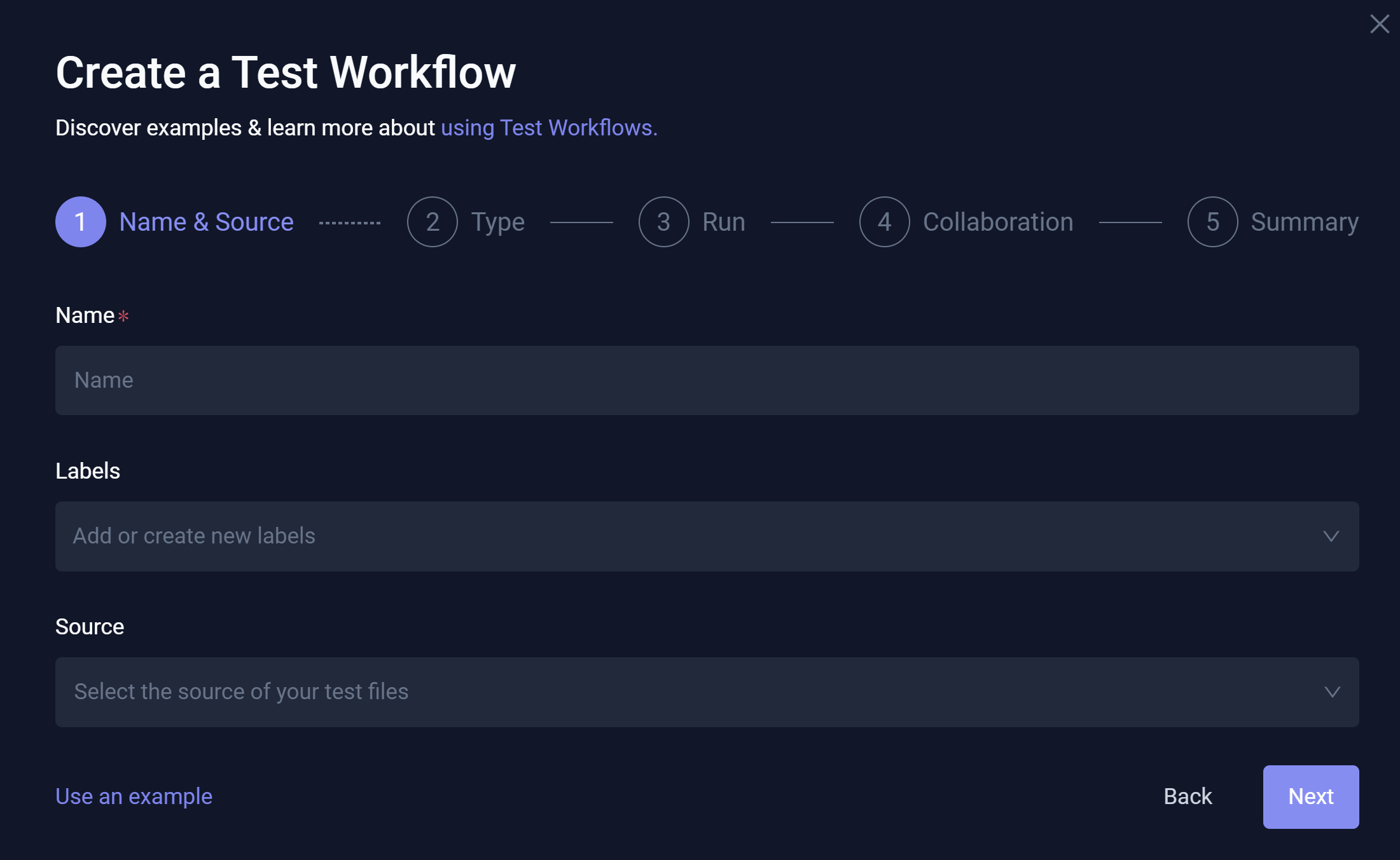 Workflow Wizard - Name &amp; Source