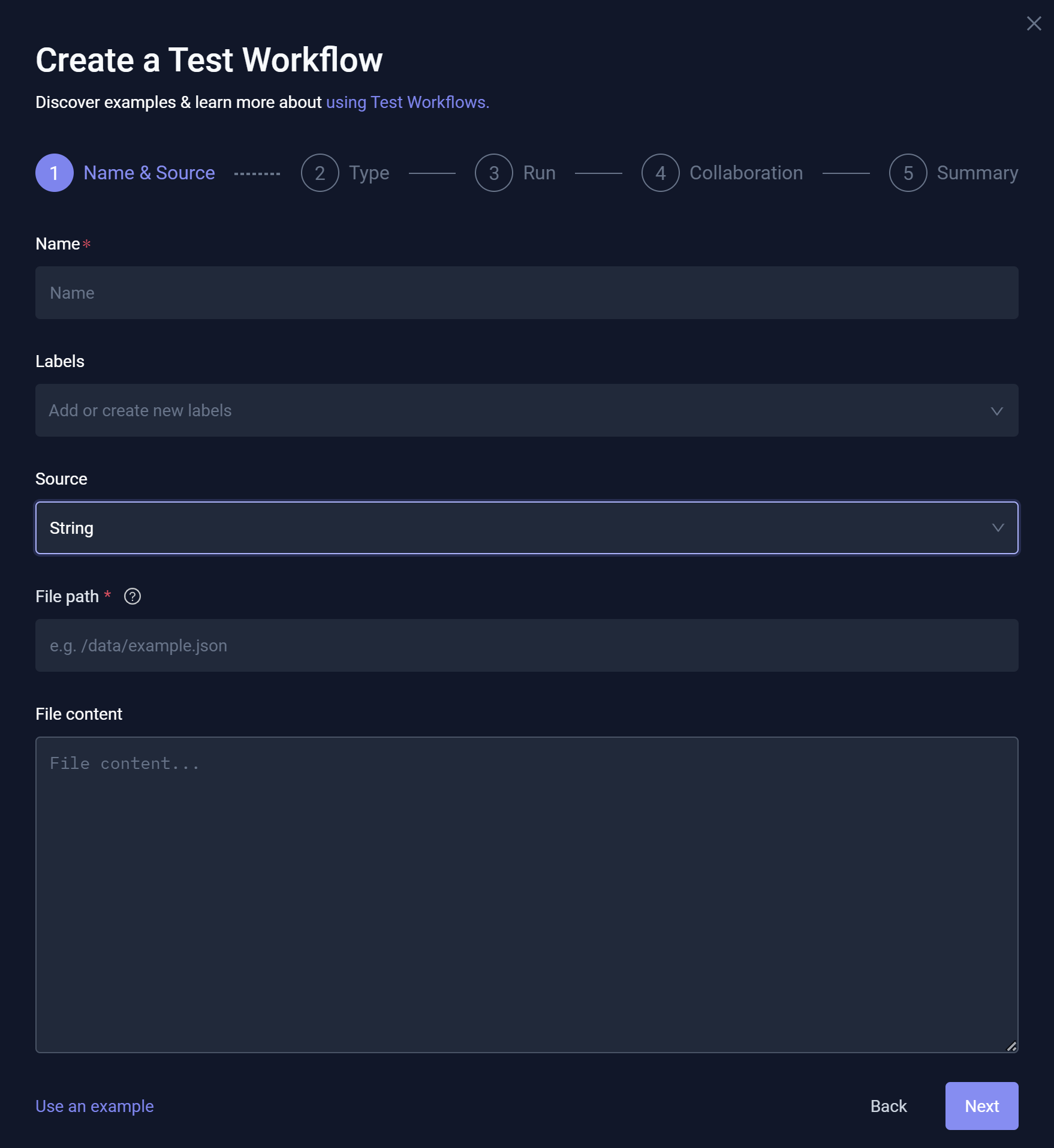 Workflow Wizard – String Source